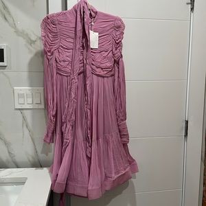 Zimmerman pink ruched dress